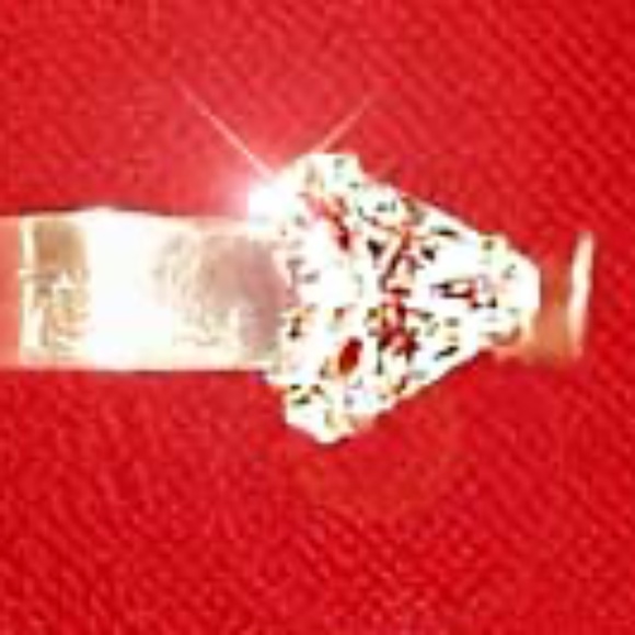 1.5 ct TRIANGLE CUBIC ZIRCONIA SOLITAIRE RING, Sz. 10, STERLING SILVER, FACETED - Picture 1 of 2